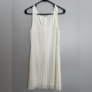 Velvet by Graham & Spencer Cream Textured Mini Dress